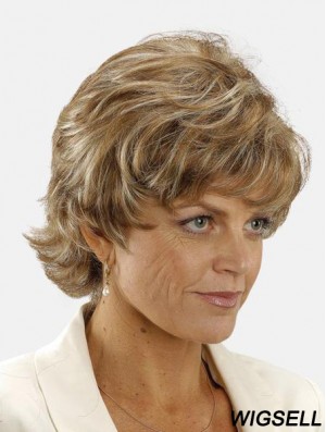 Short Monofilament Blonde 8 inch Synthetic Wigs