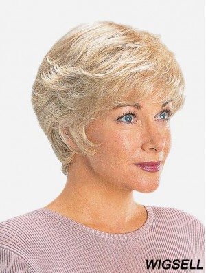 Straight 8 inch Monofilament Synthetic Blonde Short Best Quality Lace Wigs