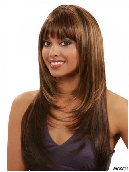 Long Straight Auburn Amazing Brazilian Remy Hair Half Wigs