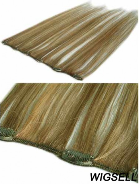 Amazing Blonde Straight Remy Human Hair Clip In Hair Extensions