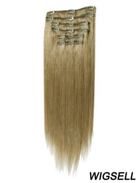 Natural Brown Straight Remy Human Hair Clip In Hair Extensions