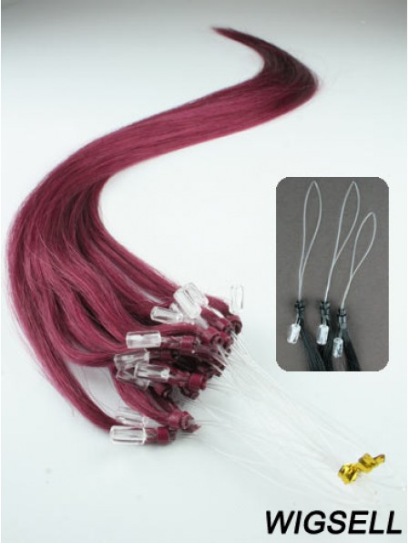 Suitable Red Straight Micro Loop Ring Hair Extensions