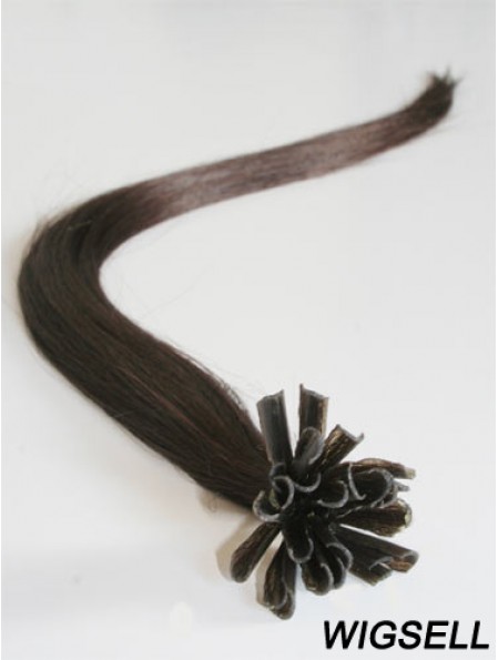 Brown Straight Style Nail/U Tip Hair Extensions