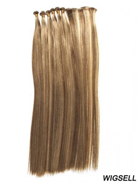 Straight Remy Human Hair Blonde Trendy Weft Extensions