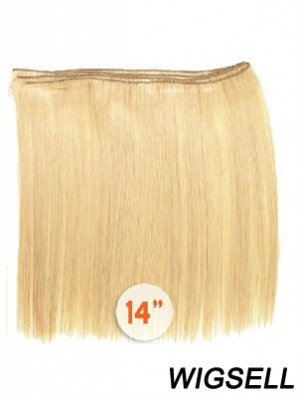 Straight Remy Human Hair Blonde Style Weft Extensions