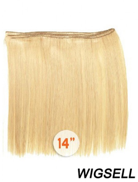 Straight Remy Human Hair Blonde Style Weft Extensions