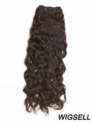 Curly Remy Human Hair Brown New Weft Extensions