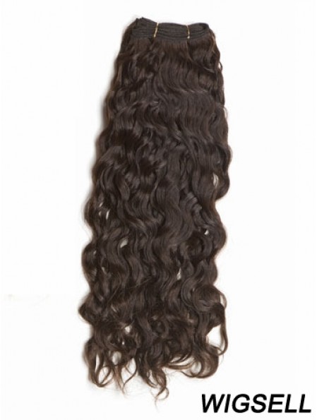 Curly Remy Human Hair Brown New Weft Extensions