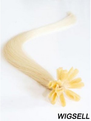 Blonde Straight Ideal Nail/U Tip Hair Extensions