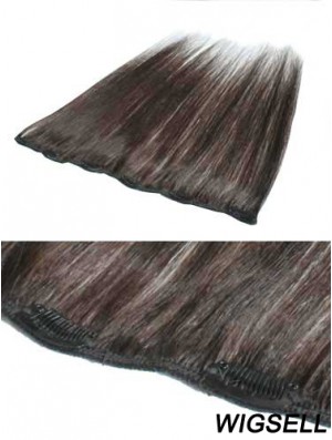 Gorgeous Brown Straight Remy Human Hair Clip In Hair Extensions