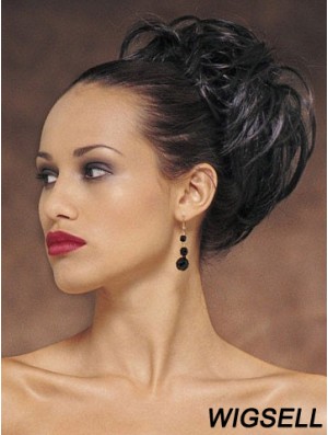 Exquisite Black Wavy Synthetic Clip In Hairpieces