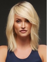 Blonde Layered Wavy 14" Buy Human Hair Wigs