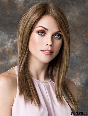 Long Straight Layered Brown Comfortable 100% Hand-tied Wigs