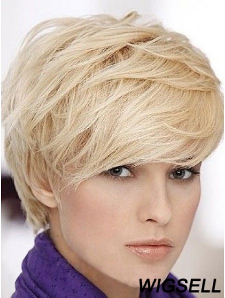 Short Straight Human Hair With Capless Short Length Boycuts