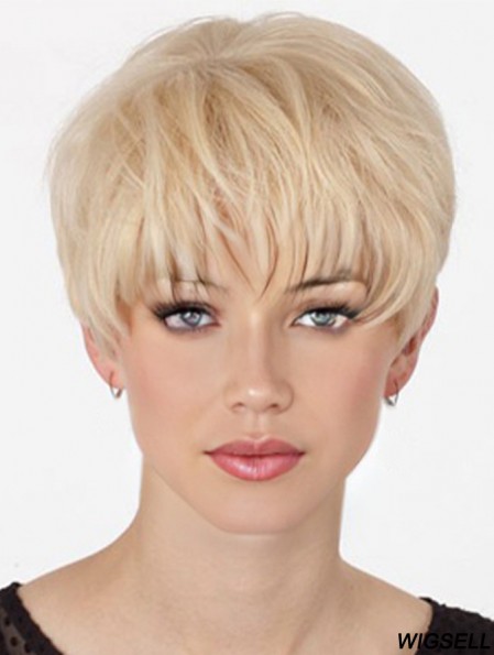 Human Hair Mono Topper With Monofilament Boycuts Short Length Straight Style