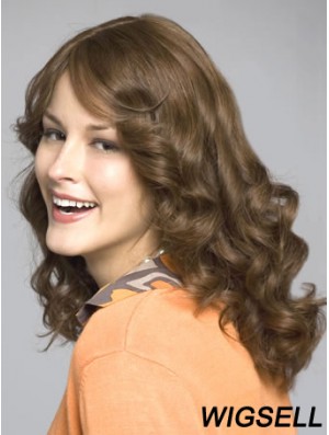 Brown Long Fashionable Wavy Layered Lace Wigs