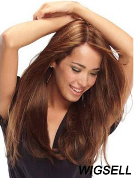 Human Hair Wigs Monofilament Cap Auburn Color 100% Hand Tied