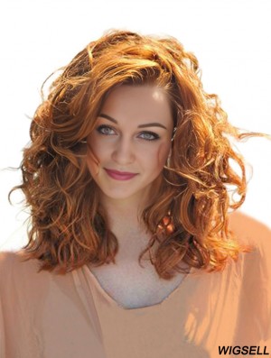 Real Hair  Wig Shoulder Length Cropped Color Wavy Style