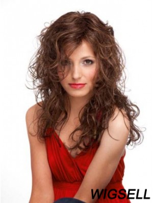 Curly Monofilament Wigs 100% Hand Tied Long Length Layered Cut