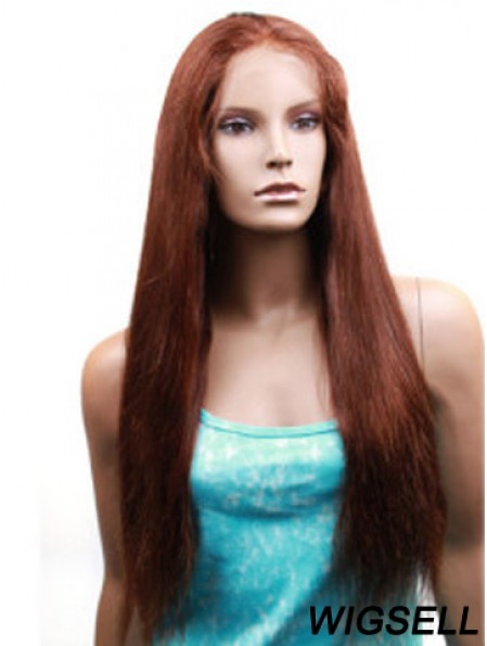 Yaki Straight Human Hair With Monofilament Yaki Style Long Length