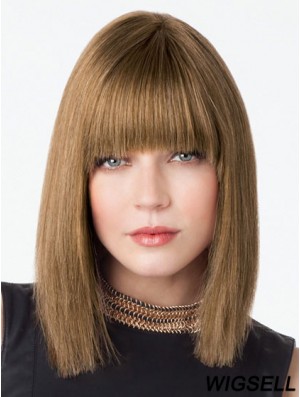 Lace Front Shoulder Length Straight Brown Comfortable Bob Wigs