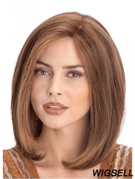 Great 12 inch Auburn Shoulder Length Without Bangs Straight Lace Wigs