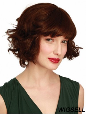 Chin Length Brown Best 10 inch Wavy Bob Wigs