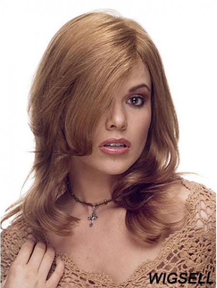 Convenient Brown Long Layered Wavy Lace Wigs