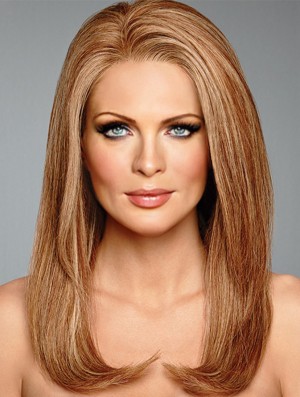 Long Wigs Straight 16 inch 100% Hand-tied 100% Human Hair