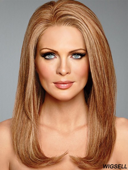 Long Wigs Straight 16 inch 100% Hand-tied 100% Human Hair