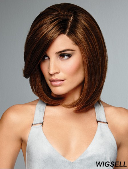 Brown Bob Wig 100% Hand Tied Remy Human Hair Wig UK Online 12 Inch