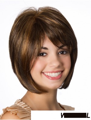 Lace Front Straight 10 inch Brown Bob Hairstyles