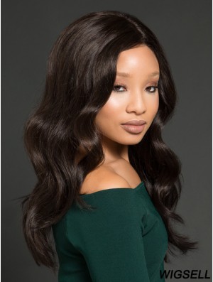 Long Full Lace Wig Remy Human Hair Wavy Wig African American Wig UK