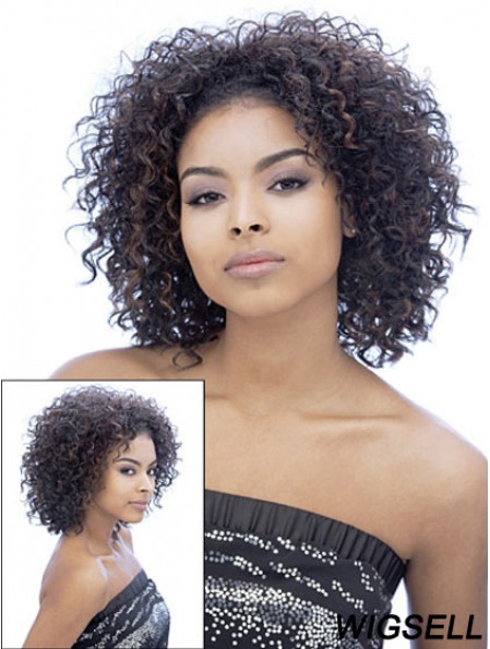 Kinky Wig African American Wig For Black Women Capless Shoulder Length Wig
