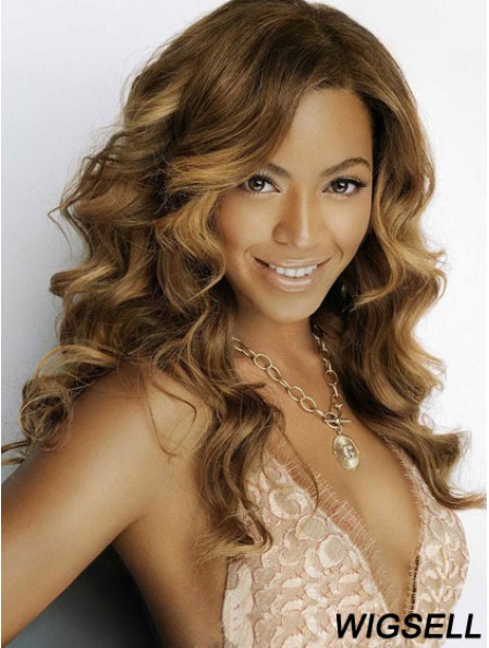 Beyonce Lace Front Wigs Brown Color Long Length Wavy Style
