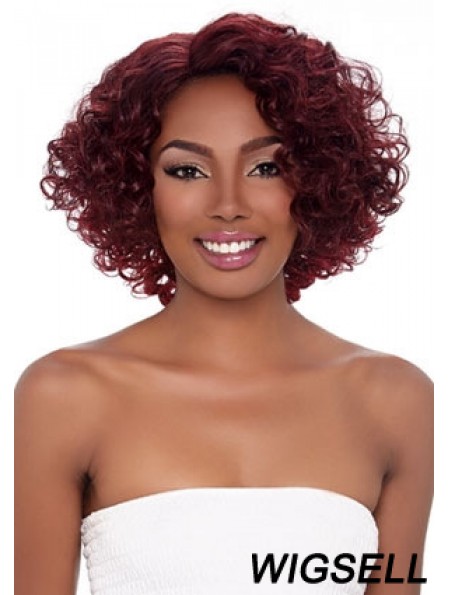 Curly Wigs For African American Women With Capless Curly Style Red Color