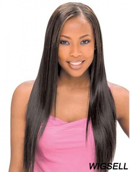 Fabulous Long Straight 22 inch Synthetic Glueless Lace Front Wigs