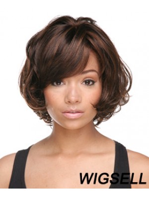 Auburn Chin Length Bobs Capless Synthetic Hair Styles For Black Woman