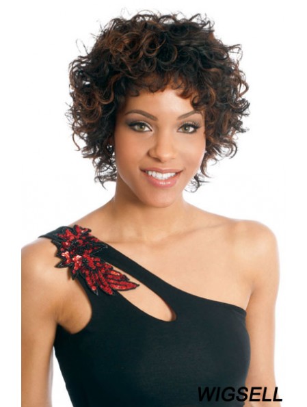 Capless Boycuts Short Brazilian Curly Black Woman Wig