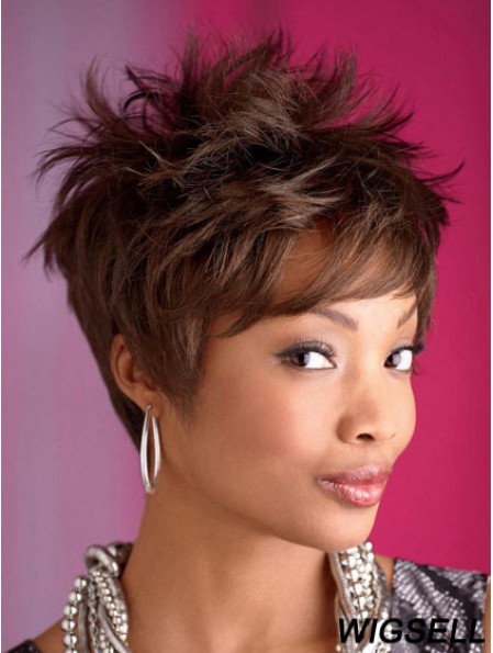 Cropped Wig African American Capless Wig UK Realistic Short Wig For Women