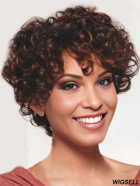 10 inch Auburn Monofilament Wigs For Black Women