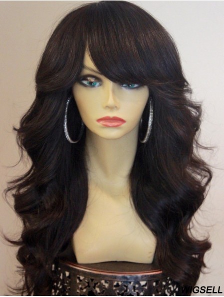 African American Lace Front Wigs With Bangs Lace Front Brown Color