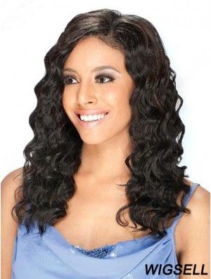 Brazilian Human Hair Lace Front Wigs Black Color Long Length