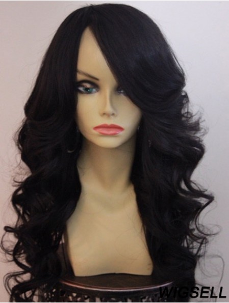 20 inch Lace Front Long Wavy With Bangs Best Front Lace Wigs For Black Woman UK