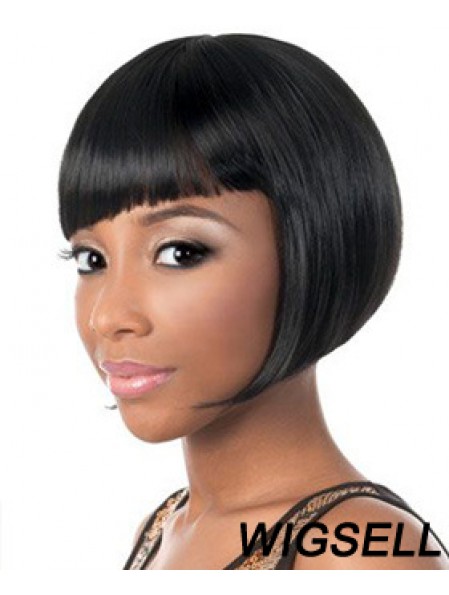 Short Black Yaki Bobs New African American Wigs