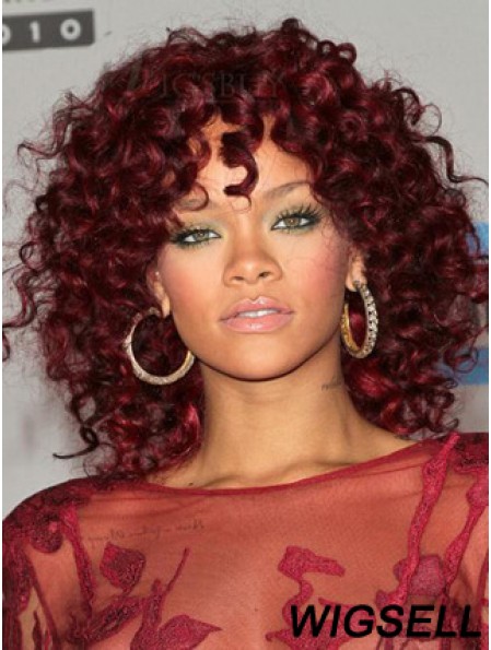 14 inch Red Capless Wigs For Black Women