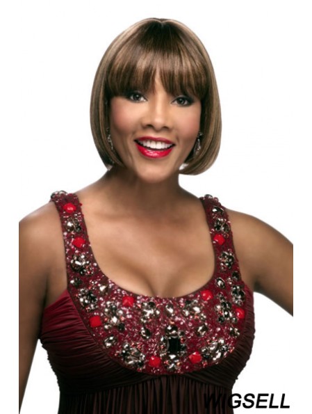 Short Blonde Straight Bobs Designed African American Wigs