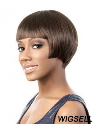 Lace Front Short Yaki Brown Amazing Bob Wigs