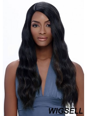 Long Black Straight Without Bangs Exquisite African American Wigs