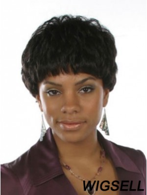 Short Black Wavy Bobs Gorgeous African American Wigs